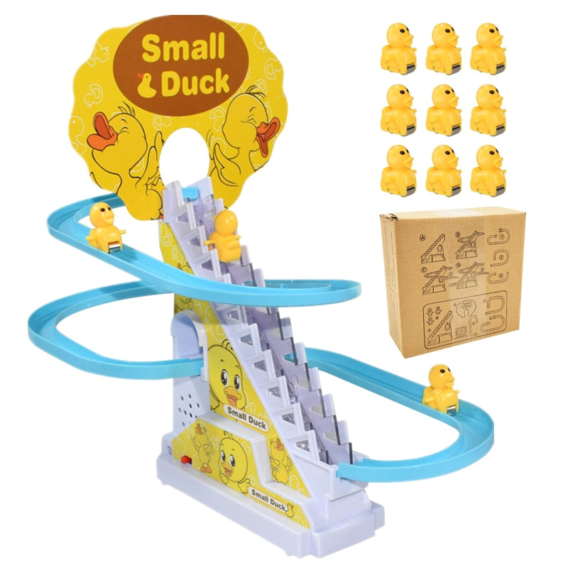 DuckStack™ - Speelgoedset | Met Klimmende Diertjes- Glijbaan - Urenlang speelplezier - Geschikt voor binnen en buiten