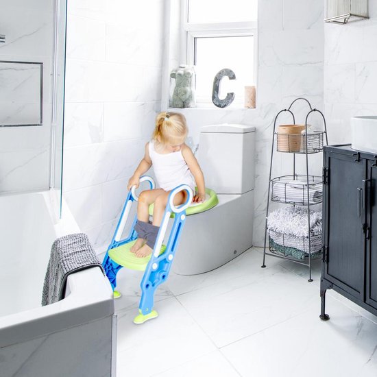 Potty™ - Kinder Toilettrainer met Trapje | WC Verkleiner | Opvouwbaar - Makkelijk Opbergen - Anti-slip