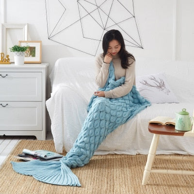 Handgemaakte Zeemeerminnen deken 🧜‍♀️ | Gezellig en verwarmend
