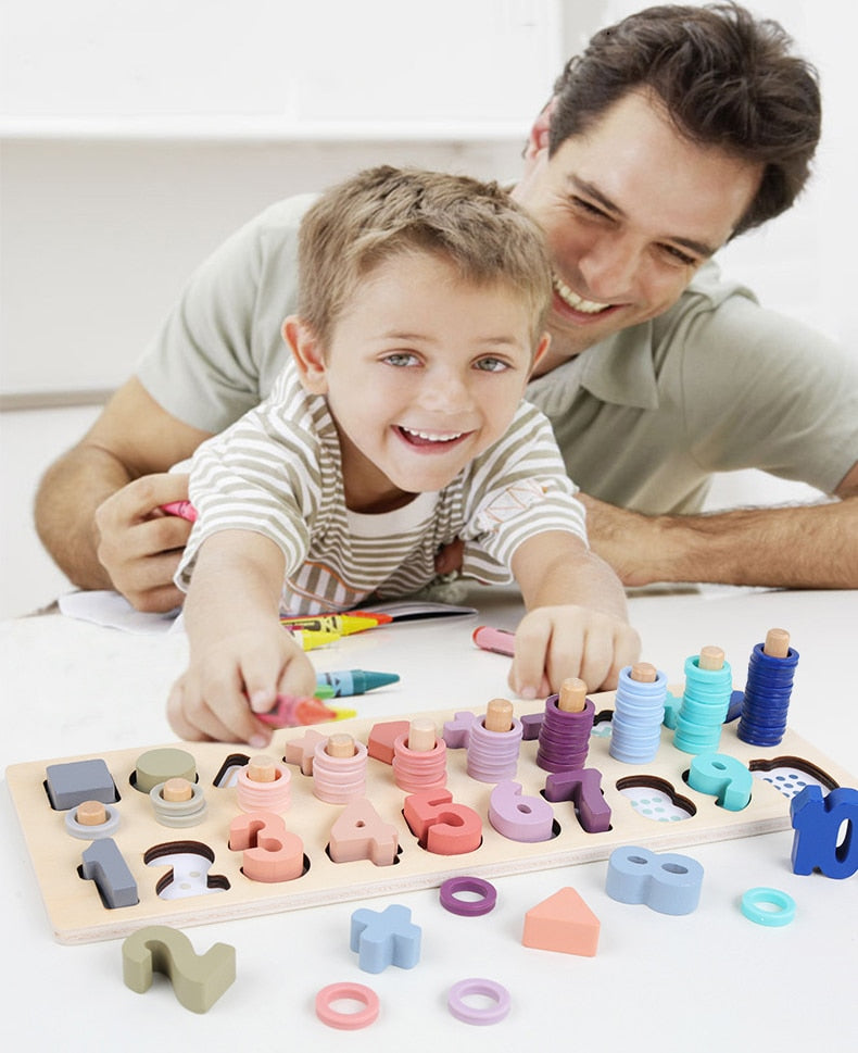 Montessori™ Houtenspeelset | Ontwikkel de cognitieve vaardigheden van je kind